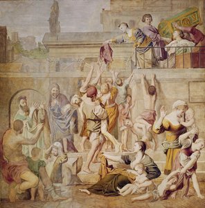 St. Cecilia die aalmoezen uitdeelt, c.1612-15 door Domenichino